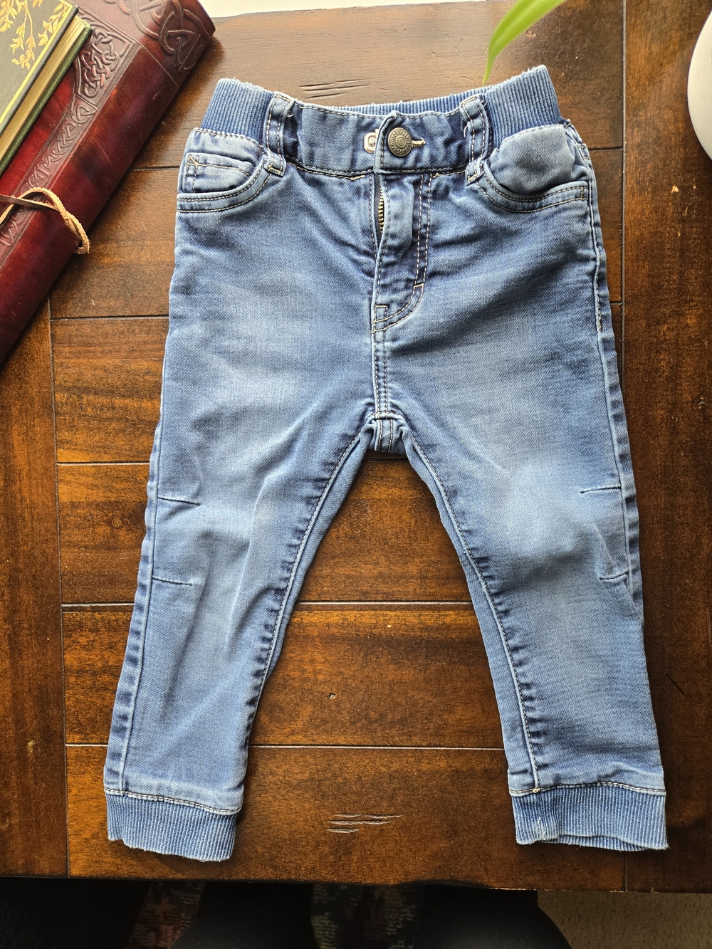 24M Knit Blue Soft Denim Joggers